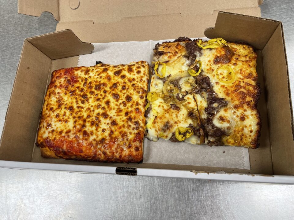 francos pizza square slices