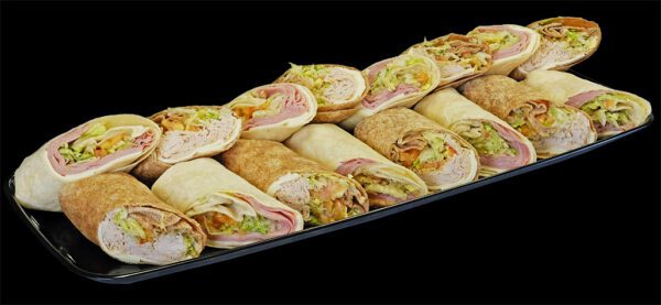 francos pizza platter of wraps